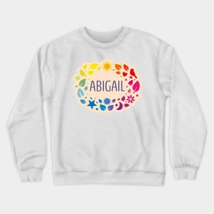 Abigail  name with colorful leaves Crewneck Sweatshirt